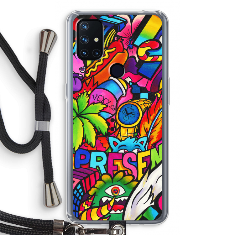 Represent: OnePlus Nord N10 5G Transparant Hoesje met koord