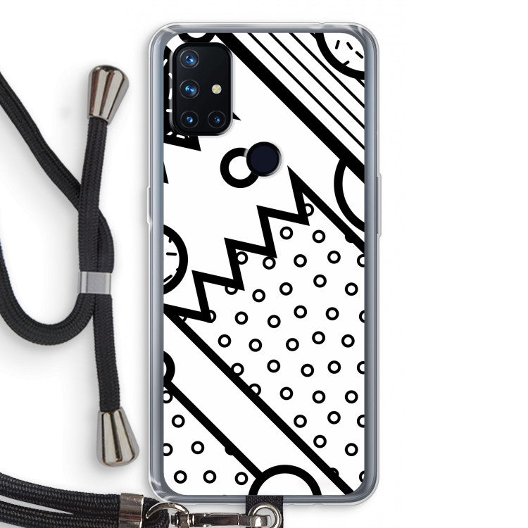 Pop Art #4: OnePlus Nord N10 5G Transparant Hoesje met koord