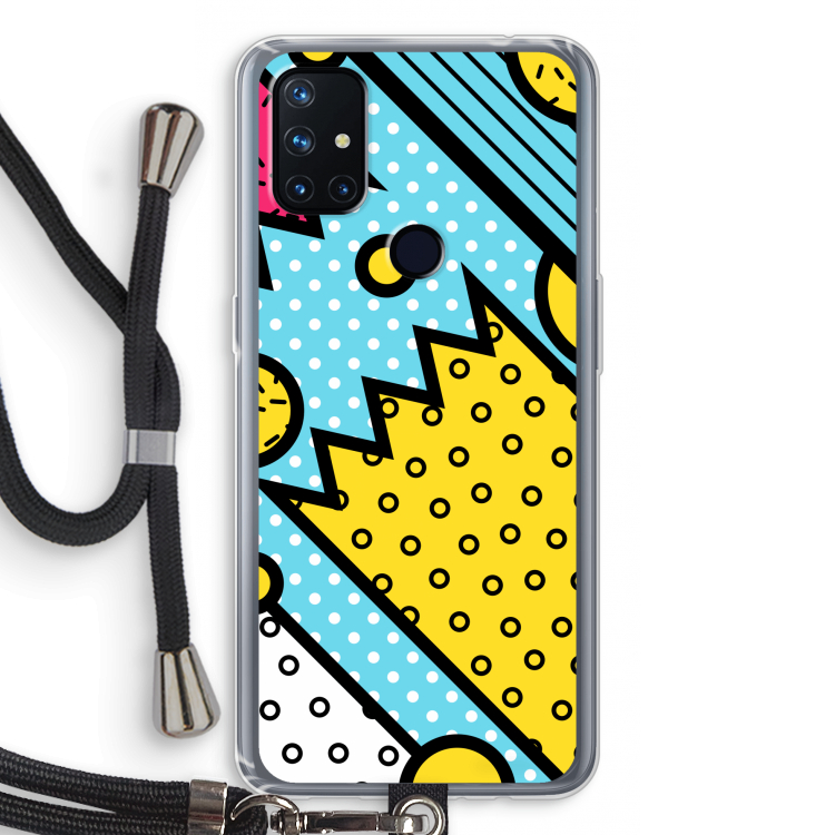 Pop Art #1: OnePlus Nord N10 5G Transparant Hoesje met koord