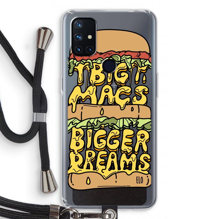 Big Macs Bigger Dreams: OnePlus Nord N10 5G Transparant Hoesje met koord