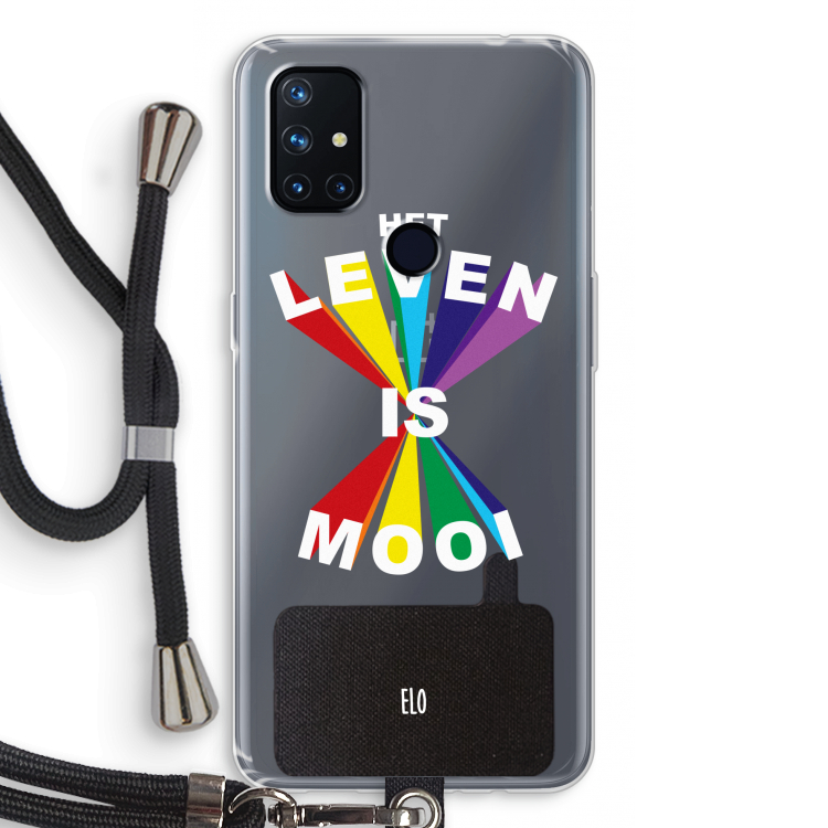 Het Leven Is Mooi: OnePlus Nord N10 5G Transparant Hoesje met koord
