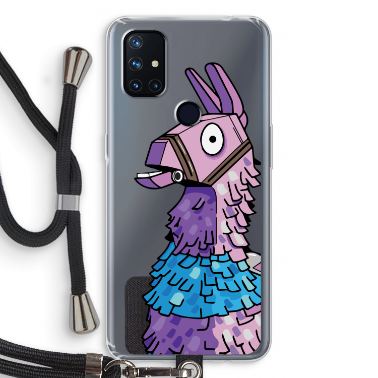 Lama: OnePlus Nord N10 5G Transparant Hoesje met koord