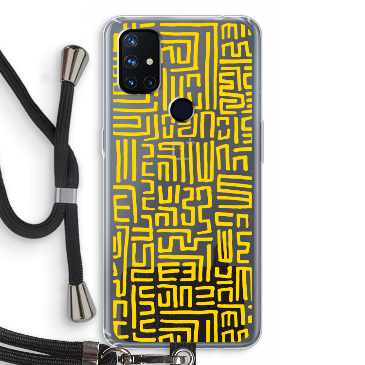 Majorelle Blue Print: OnePlus Nord N10 5G Transparant Hoesje met koord