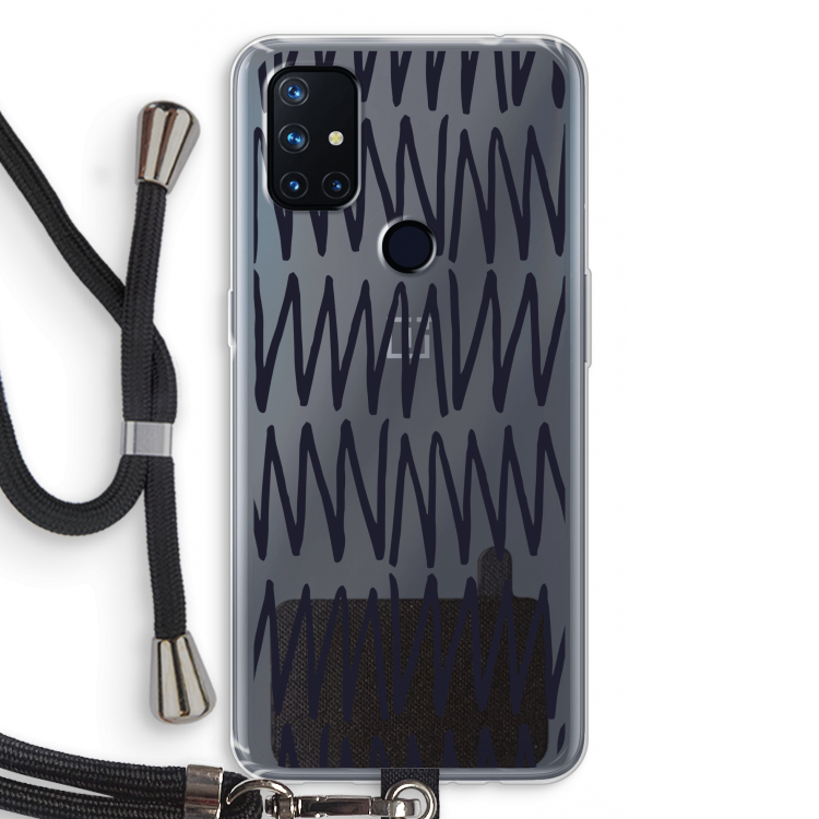 Marrakech Zigzag: OnePlus Nord N10 5G Transparant Hoesje met koord