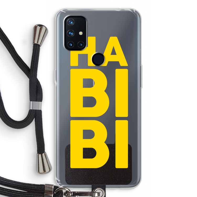Habibi Blue: OnePlus Nord N10 5G Transparant Hoesje met koord