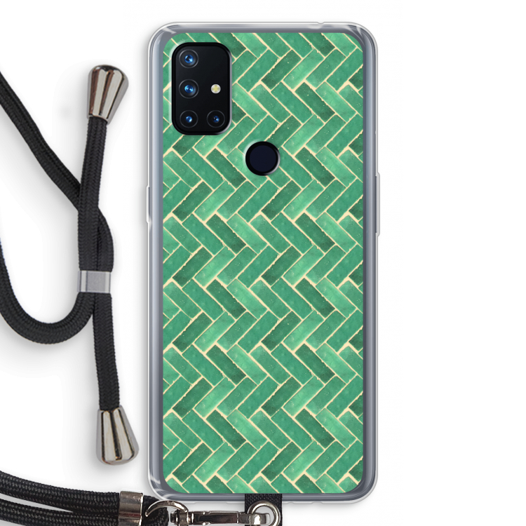Moroccan tiles 2: OnePlus Nord N10 5G Transparant Hoesje met koord