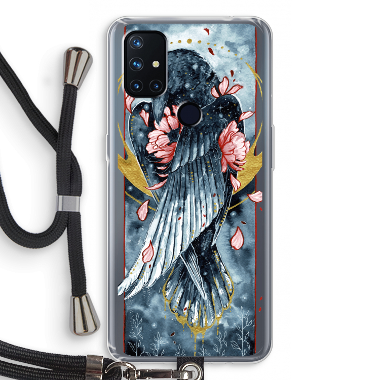 Golden Raven: OnePlus Nord N10 5G Transparant Hoesje met koord