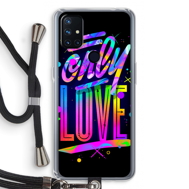 Only Love: OnePlus Nord N10 5G Transparant Hoesje met koord