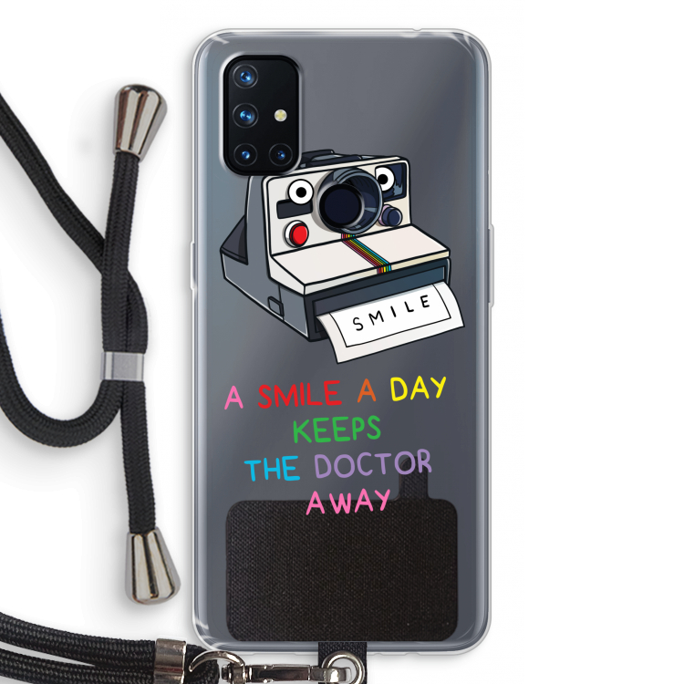 Smile: OnePlus Nord N10 5G Transparant Hoesje met koord