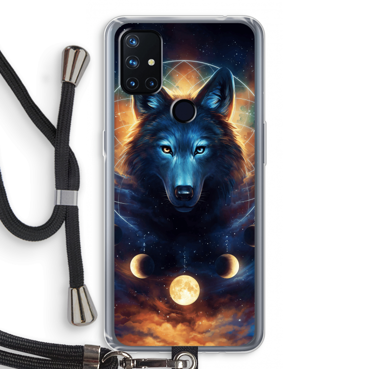 Wolf Dreamcatcher: OnePlus Nord N10 5G Transparant Hoesje met koord