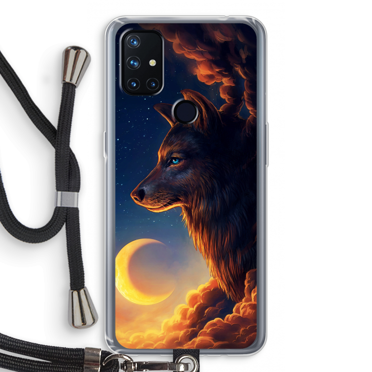 Night Guardian: OnePlus Nord N10 5G Transparant Hoesje met koord
