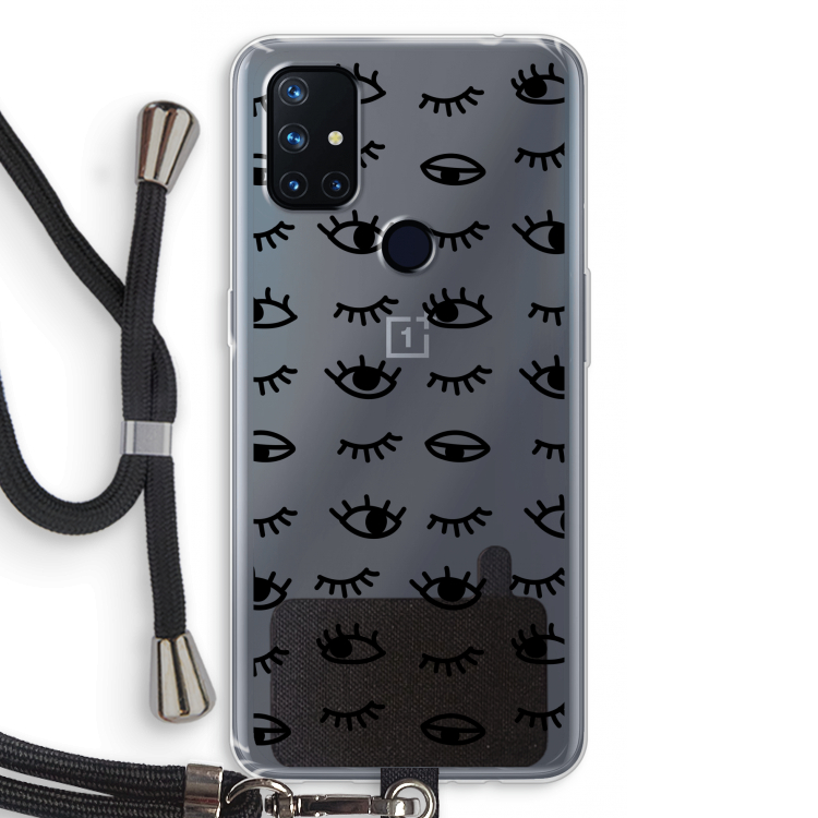 Eye pattern #2: OnePlus Nord N10 5G Transparant Hoesje met koord