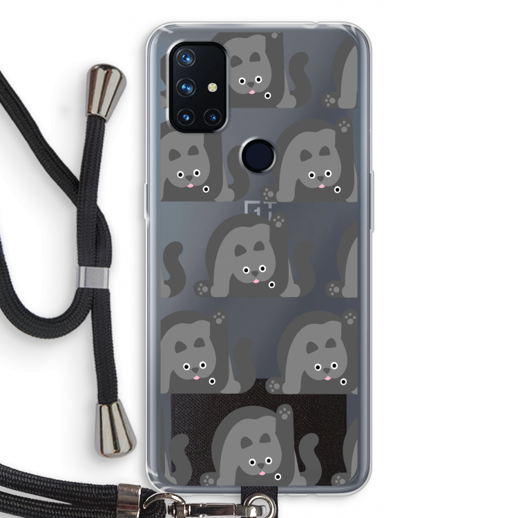 Cats: OnePlus Nord N10 5G Transparant Hoesje met koord