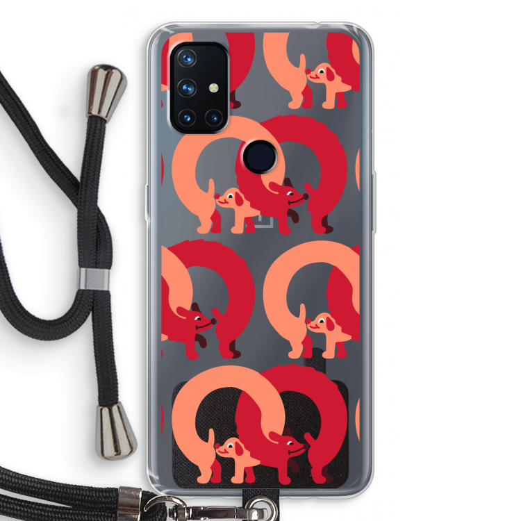 Dogs: OnePlus Nord N10 5G Transparant Hoesje met koord