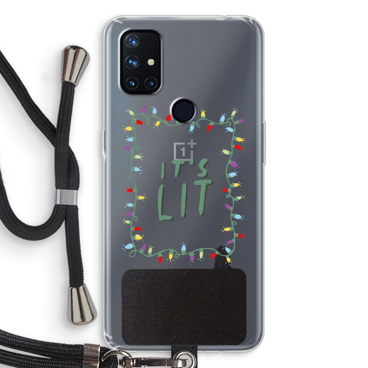 It's Lit: OnePlus Nord N10 5G Transparant Hoesje met koord