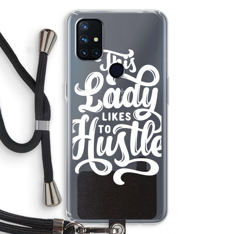 Hustle Lady: OnePlus Nord N10 5G Transparant Hoesje met koord