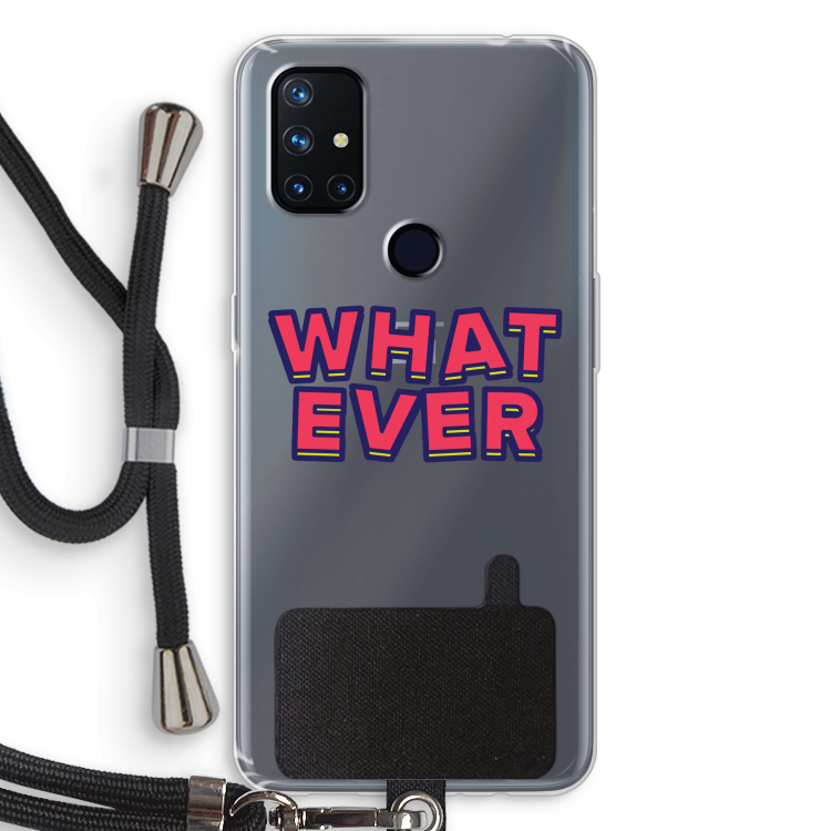 Whatever: OnePlus Nord N10 5G Transparant Hoesje met koord