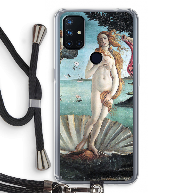 Birth Of Venus: OnePlus Nord N10 5G Transparant Hoesje met koord