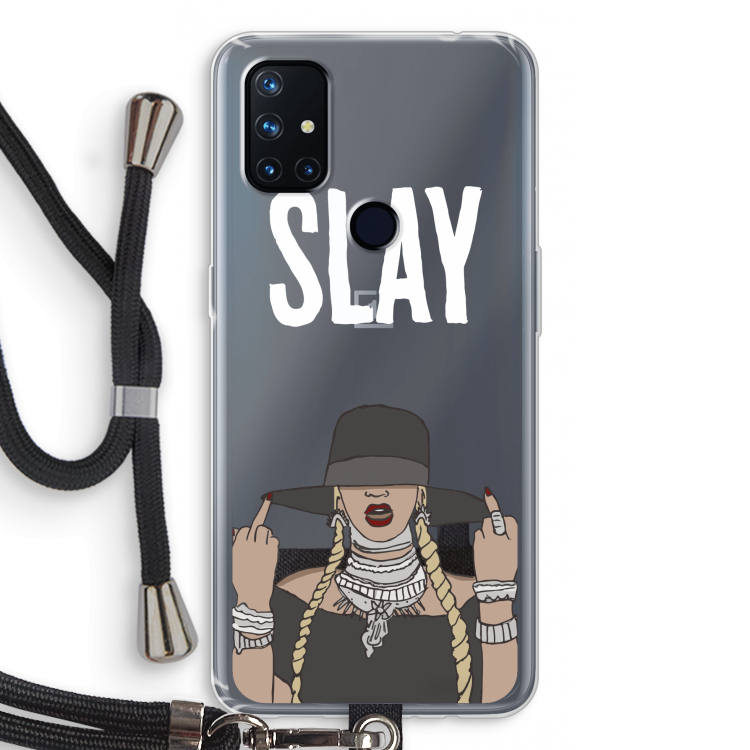 Slay All Day: OnePlus Nord N10 5G Transparant Hoesje met koord