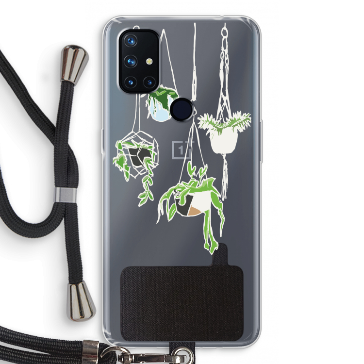 Hang In There: OnePlus Nord N10 5G Transparant Hoesje met koord