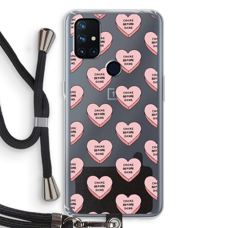 Chicks before dicks: OnePlus Nord N10 5G Transparant Hoesje met koord