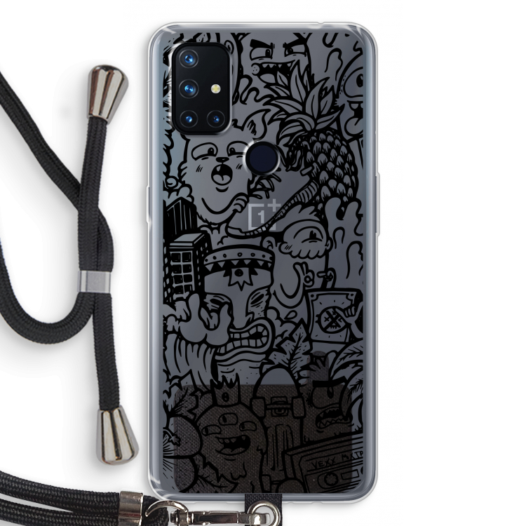 Vexx Black Mixtape: OnePlus Nord N10 5G Transparant Hoesje met koord
