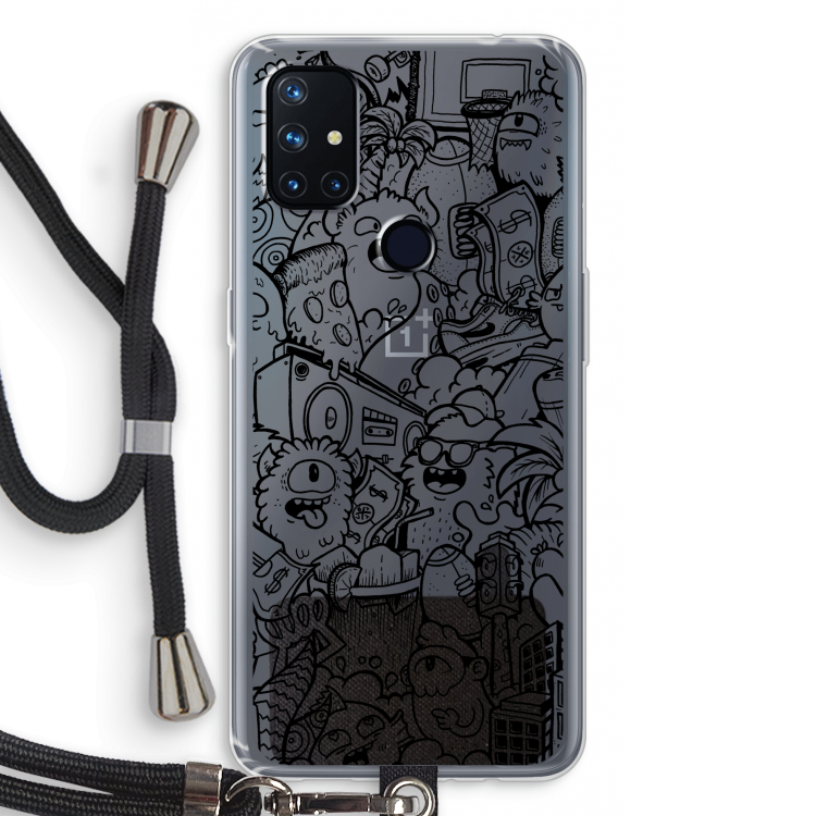 Vexx Black City : OnePlus Nord N10 5G Transparant Hoesje met koord