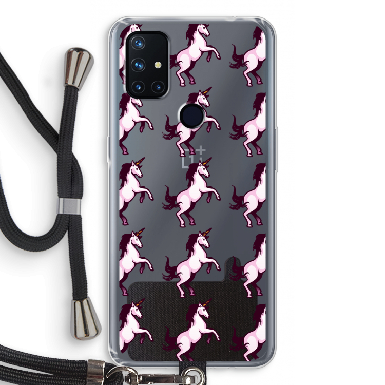 Musketon Unicorn: OnePlus Nord N10 5G Transparant Hoesje met koord