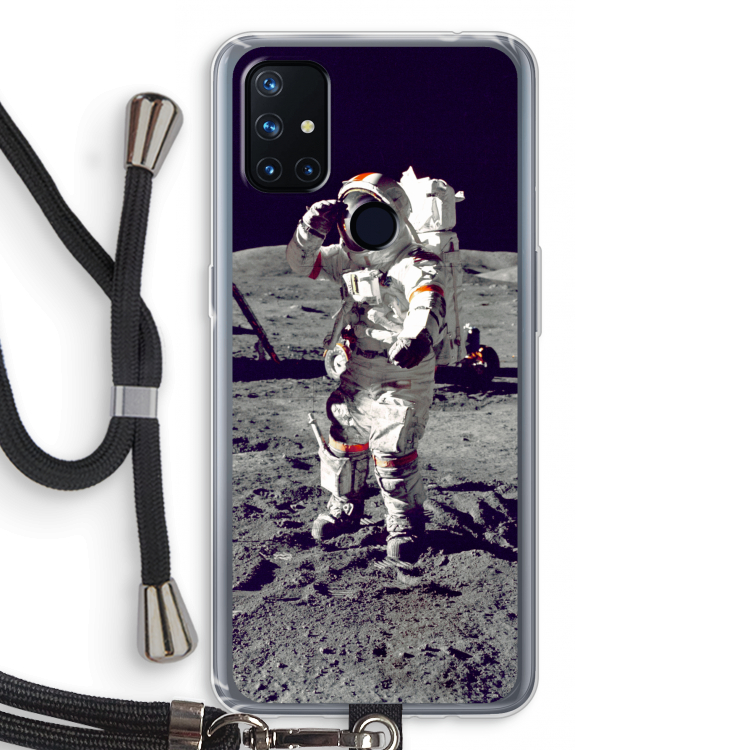 Spaceman: OnePlus Nord N10 5G Transparant Hoesje met koord
