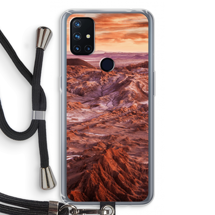 Mars: OnePlus Nord N10 5G Transparant Hoesje met koord