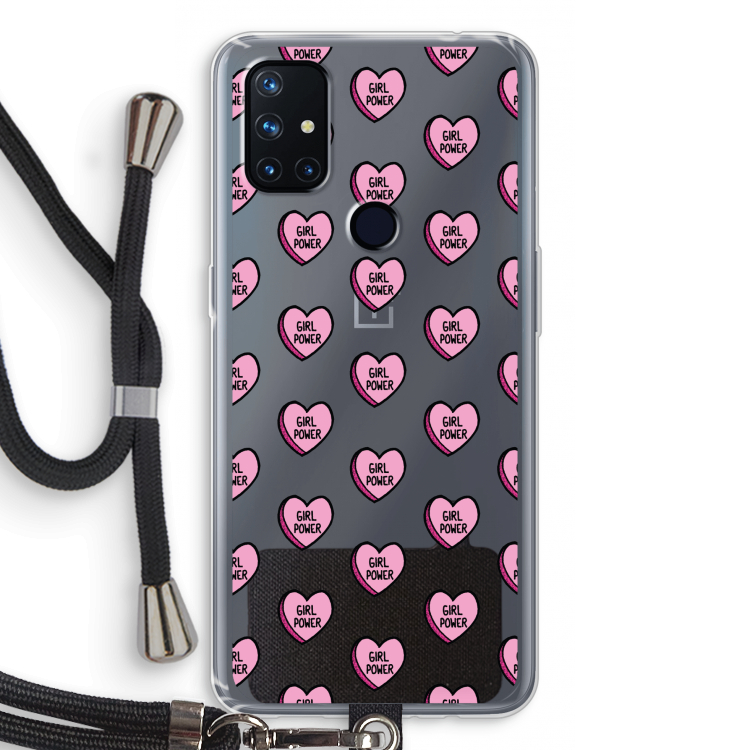 GIRL POWER: OnePlus Nord N10 5G Transparant Hoesje met koord
