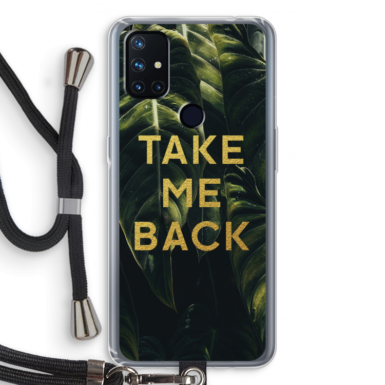 Take me back: OnePlus Nord N10 5G Transparant Hoesje met koord
