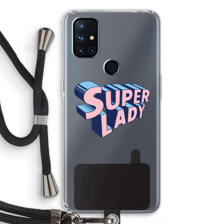 Superlady: OnePlus Nord N10 5G Transparant Hoesje met koord