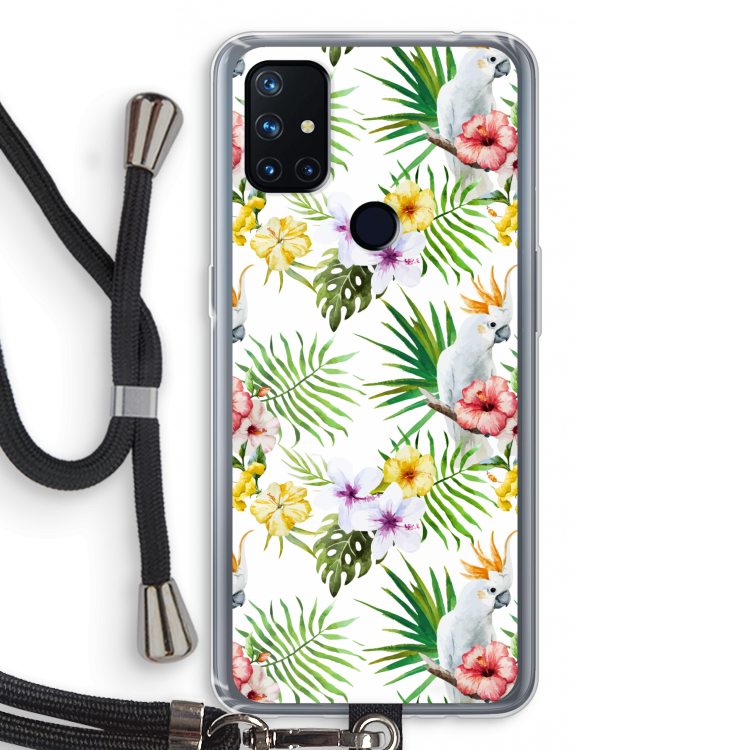 Gele kuif: OnePlus Nord N10 5G Transparant Hoesje met koord