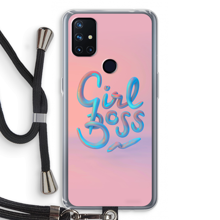 Girl boss: OnePlus Nord N10 5G Transparant Hoesje met koord