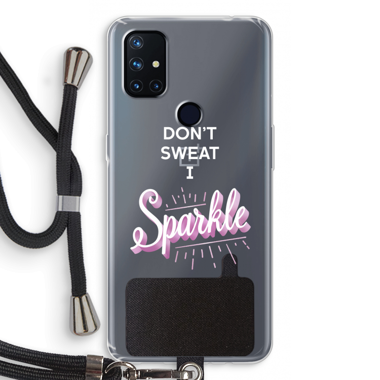 Sparkle quote: OnePlus Nord N10 5G Transparant Hoesje met koord