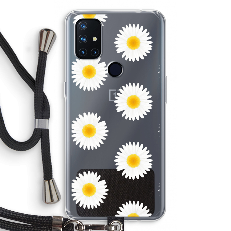 Margrietjes: OnePlus Nord N10 5G Transparant Hoesje met koord
