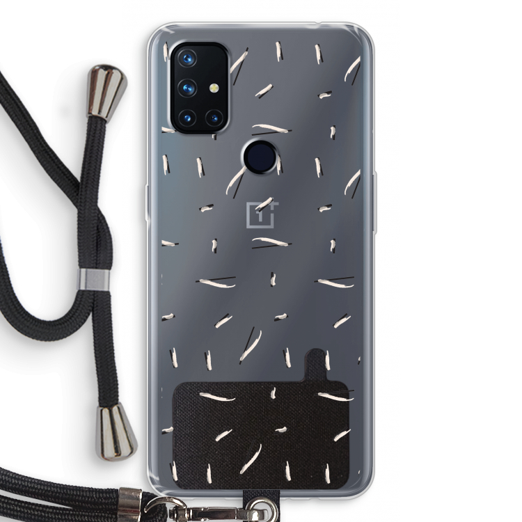 Hipster stripes: OnePlus Nord N10 5G Transparant Hoesje met koord