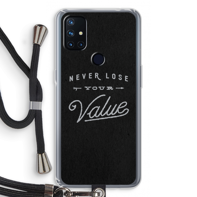 Never lose your value: OnePlus Nord N10 5G Transparant Hoesje met koord