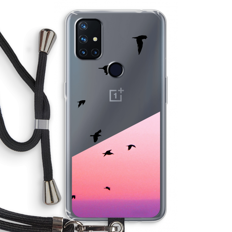 Fly away: OnePlus Nord N10 5G Transparant Hoesje met koord