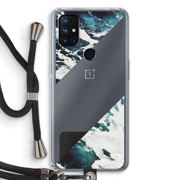 Golven: OnePlus Nord N10 5G Transparant Hoesje met koord