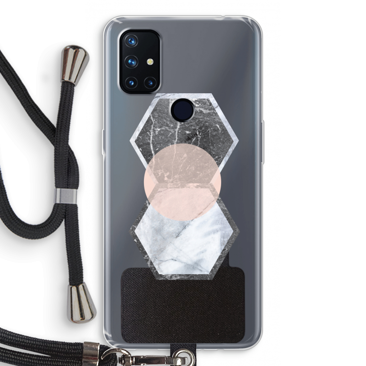 Creatieve toets: OnePlus Nord N10 5G Transparant Hoesje met koord