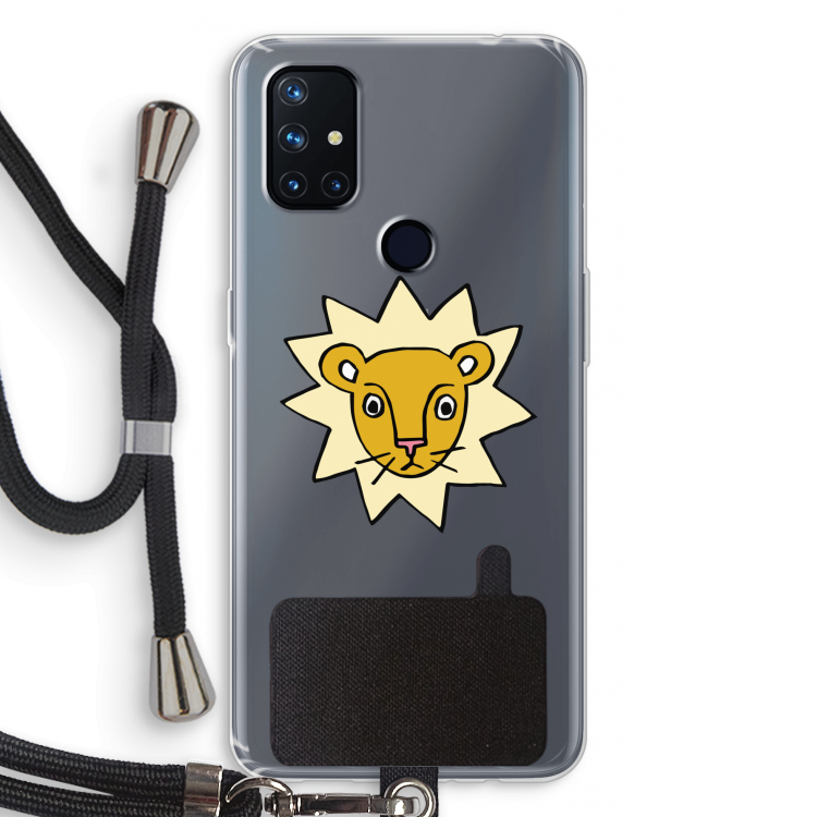 Kleine leeuw: OnePlus Nord N10 5G Transparant Hoesje met koord