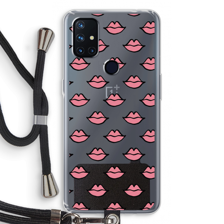 Lipjes: OnePlus Nord N10 5G Transparant Hoesje met koord