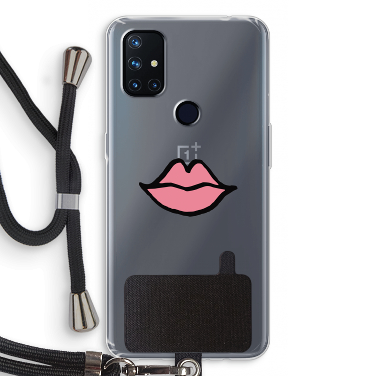 Kusje: OnePlus Nord N10 5G Transparant Hoesje met koord