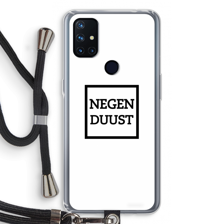Negenduust vierkant: OnePlus Nord N10 5G Transparant Hoesje met koord