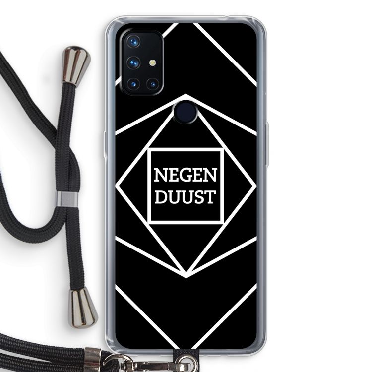 Negenduust geometrisch: OnePlus Nord N10 5G Transparant Hoesje met koord