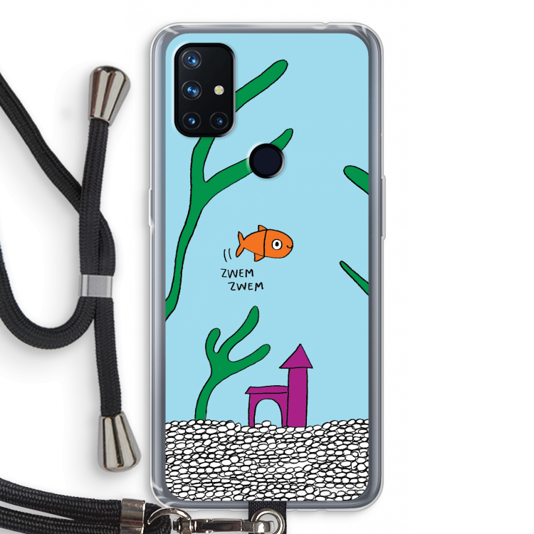 Aquarium: OnePlus Nord N10 5G Transparant Hoesje met koord