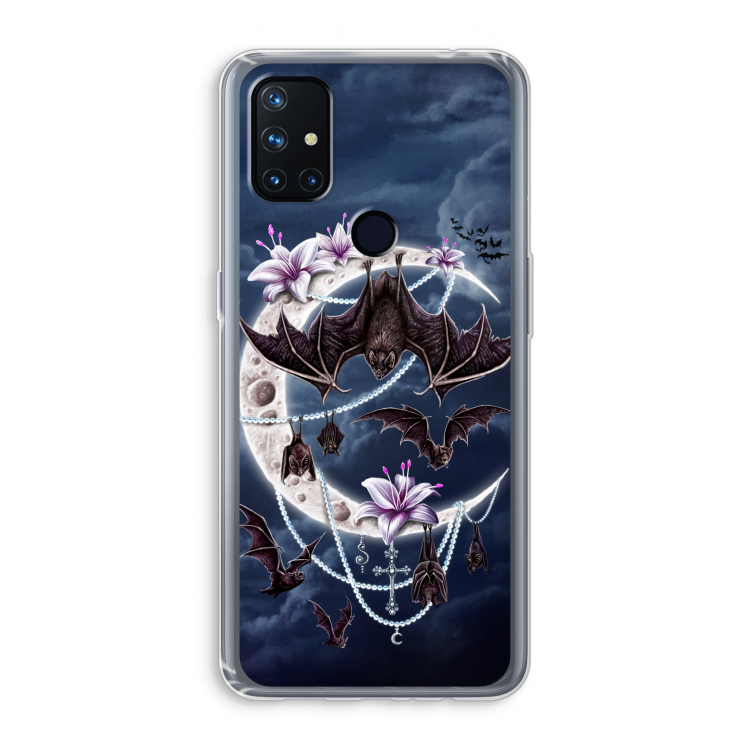 Vleermuizen Maan: OnePlus Nord N10 5G Transparant Hoesje