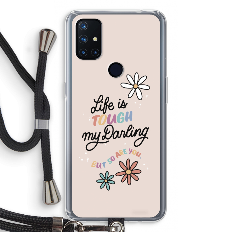 Tough Life: OnePlus Nord N10 5G Transparant Hoesje met koord